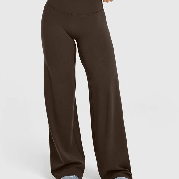 High Waist Dark Brown Yoga Pants for Women - Soft Stretch & All-Day Comfort - Picture 2 of 6